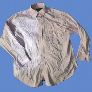 Lauren Ralph Lauren Shirt Mens 17 34/35 Purple Button Down Long Sleeve